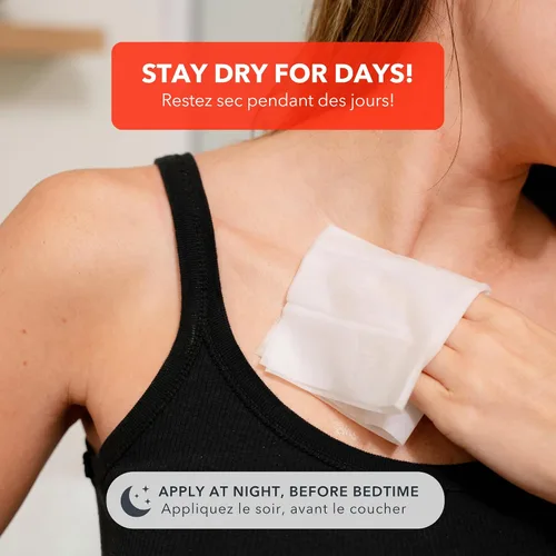 Miniatura 4 de SweatBlock Clinical Strength XL - Toallitas antitranspirantes para hombres y mujeres, protección contra el sudor para manos, pies, axilas y cuerpo