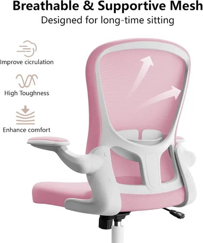 Miniatura 4 de Silla de oficina ergonómica, cómoda silla giratoria para oficina en casa, silla de escritorio de malla transpirable, silla de computadora de apoyo