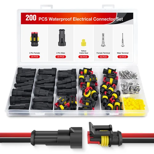 Miniatura 16 de Nilight 622 piezas conectores eléctricos de 1 2 3 4 5 6 pines, enchufe terminal macho hembra, conectores de cable impermeables, juego de conexión