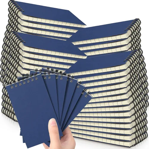 Miniatura 10 de Tenceur 100 piezas de cuadernos de bolsillo pequeños a granel, 3 x 5 pulgadas, cuadernos de notas en espiral mini con tapa superior, cuadernos