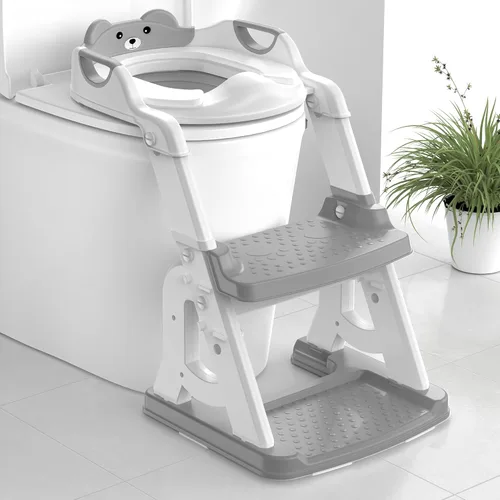 Miniatura 8 de Asiento de entrenamiento para ir al baño, inodoro de entrenamiento 2 en 1 mejorado para niños pequeños, asiento de inodoro para niños pequeños