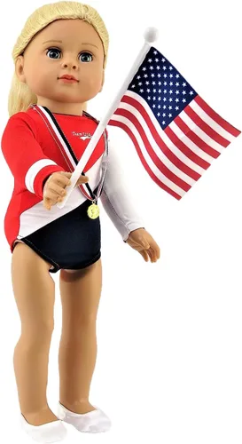 Miniatura 2 de Juego de gimnasia superdivertido se adapta a muñecas American Girl Dolls de 18 pulgadas, como American Girl, Madame Alexander, Our Generation, etc.