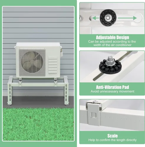 Miniatura 3 de Mini soporte de tierra dividido para aire acondicionado de 9,000 a 24,000 BTU, sistema de bomba de calor, soporte mini dividido ajustable resistente