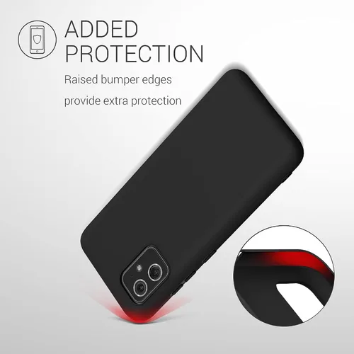 Miniatura 5 de kwmobile Funda compatible con ASUS Zenfone 8 - Funda protectora de silicona TPU suave y delgada, color negro mate