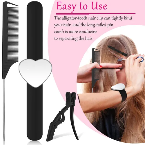 Miniatura 3 de 22 piezas de herramientas de trenzado de pelo con muñeca magnética para coser alfiler, pulsera de punto inoxidable, herramienta de anillo de dedo