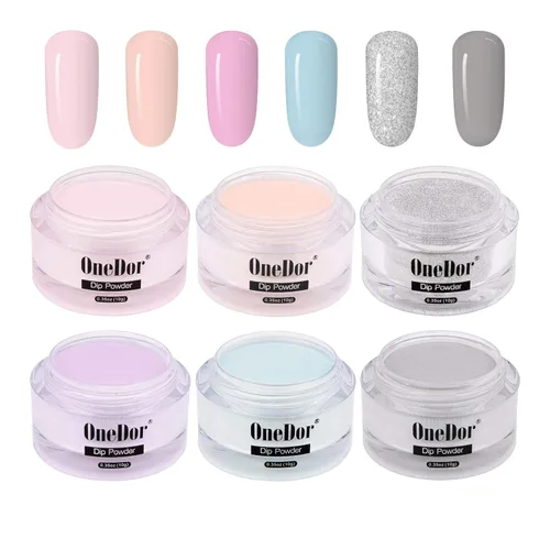 Miniatura 18 de OneDor - Polvo para uñas, polvo para inmersión de uñas, sistema de pigmentos de color acrílico, 1 onza