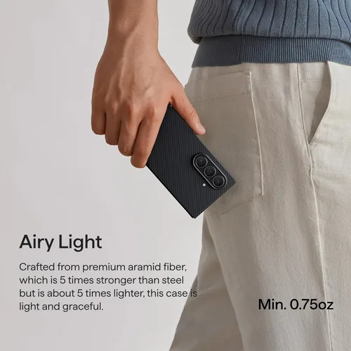 Miniatura 5 de pitaka Funda para Z fold 7, compatible con MagSafe, funda delgada y ligera para Galaxy Z Fold 7 con sensación táctil sin funda, hecha de fibra