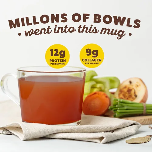 Miniatura 6 de Zoup! Mezcla de caldo de hueso para beber instantáneamente, apto para paleo y cetogénico, con 0.44 onzas de proteína, sin OMG, paquete de proteína