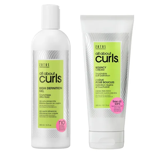 ALL ABOUT CURLS High Definition Gel | For Curly Hair Styling | Alcohol-Free | Moisturize, Define & Enhance Texture | Reduce Frizz & Boost Shine |