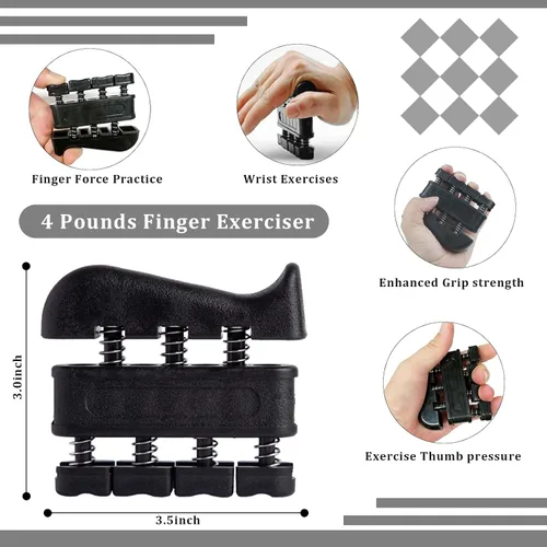 Miniatura 3 de Entrenadores de agarre, incluyendo fortalecedores de antebrazo, entrenadores de dedos, agarres de conteo mecánico, pelotas de agarre, agarradores