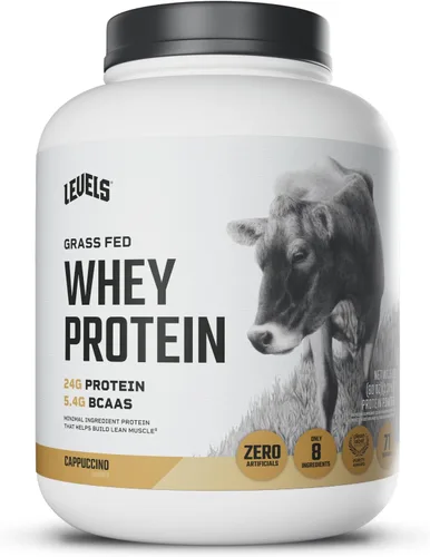 Miniatura 12 de Levels - Polvo de proteína de suero alimentado con pasto, sin artificiales, 24G de proteína, chocolate puro, 2 libras