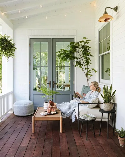 Miniatura 9 de Soporte alto para plantas de interior: soporte de esquina de madera para plantas, paquete de 2 unidades, decoración moderna de mediados de siglo