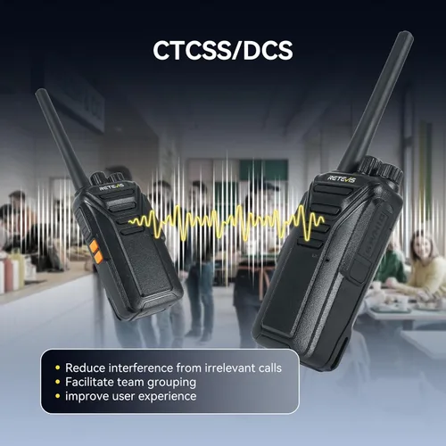 Miniatura 15 de Retevis Walkie Talkies RT27 para adultos, radios bidireccionales resistentes, manos libres VOX, alarma local, radio resistente de 2 vías