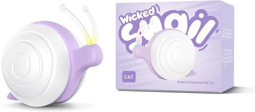Miniatura 11 de Cheerble Juguete interactivo para gatos de interior, juguete de gatito de caracol malvado, juguetes automáticos para gatos con luces LED, juguetes