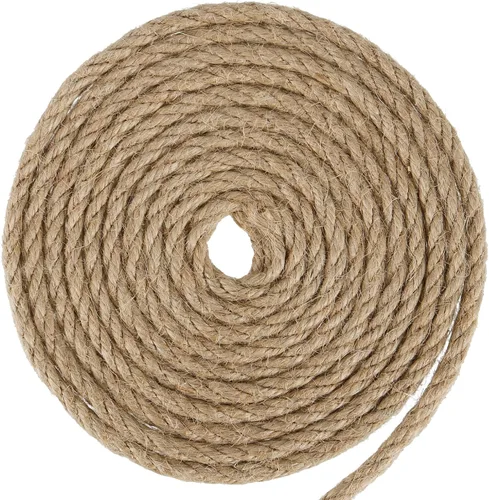 Miniatura 4 de JOIKIT Cuerda de yute trenzada natural de 0.197 in y 492 pies, cuerda de cáñamo trenzada para manualidades, jardinería, agrupación, decoración