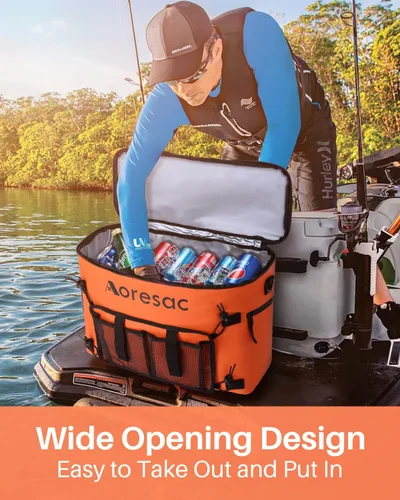 Miniatura 4 de AORESAC Enfriador de kayak detrás del asiento, impermeable para kayaks, compatible con asientos estilo silla de césped, bolsa térmica portátil