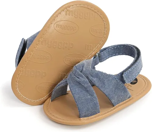 Timatego Sandalias de verano para bebés y niñas con suela suave de flores, zapatos de vestir para cuna, recién nacidos, para recién nacidos, para