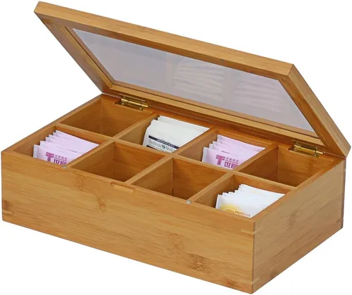 Miniatura 2 de Oceanstar - TB1323 Oceanstar Caja de té de bambú, 12 pulgadas, natural