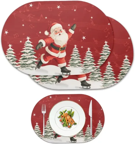Miniatura 24 de Ghost Placemats Set of 2 Wipeable Faux Leather 12X18 Inch Waterproof Non-Slip Mats Spooky Table Decor Heat Resistant for Scary Dinner Party Fantasma