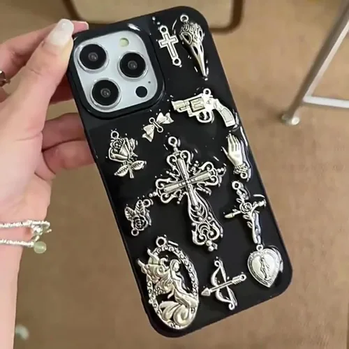 Miniatura 8 de Roemary Funda retro para iPhone 14 Pro Max, para iPhone 14 Pro Max con diseño de ángel, diseño de moda, funda protectora de TPU suave para iPhone
