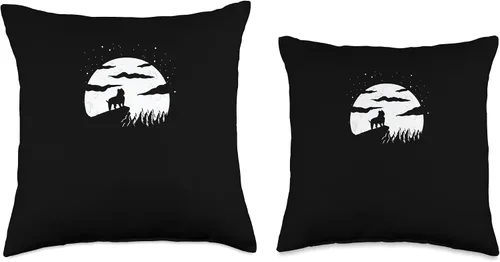 Miniatura 3 de American Bully Dog Breed Night Stroll for Dog Owner Throw Pillow