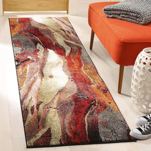 Miniatura 12 de SAFAVIEH Colección Glacier GLA126Q - Alfombra moderna de estilo abstracto, no desprende pelusa, para sala de estar, comedor, dormitorio, recibidor