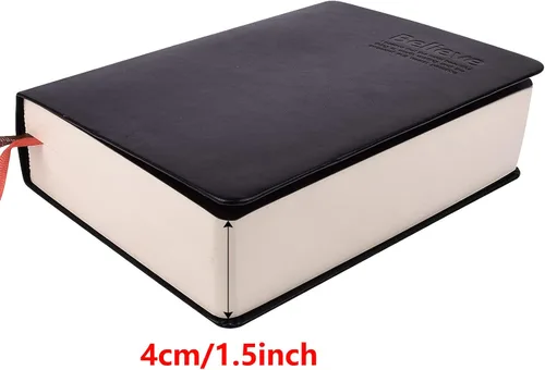 Miniatura 3 de SAYEEC Diario grueso A5 de 720 páginas, cuaderno grande de cuero con rayas, 360 hojas, cuaderno de escritura con bolígrafo, juego de regalo, diario