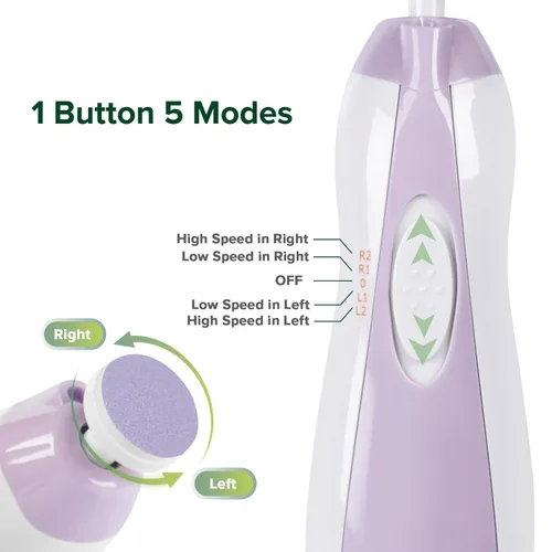 Miniatura 8 de haakaa Kit de cortaúñas eléctrico para bebés, kit de cortaúñas para recién nacidos, niños pequeños o adultos, cuidado de uñas y pies, juego