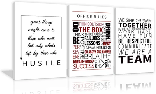 Miniatura 8 de Urttiiyy - 3 pósteres de arte inspirador, impresión en lienzo con citas de motivacionales, ideales para la decoración de paredes de oficina y hogar
