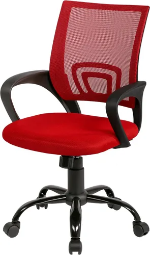 Miniatura 11 de PayLessHere Silla de Oficina para Computadora Ergonómica Económica Silla de Escritorio Ajustable Cómoda de Respaldo Medio para Tareas con Ruedas