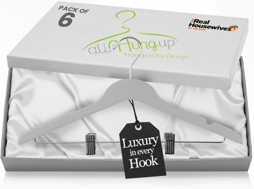 Miniatura 10 de All Hung Up - Perchas delgadas de plástico con clips, diseño que ahorra espacio con agarre antideslizante, duraderas para el uso diario