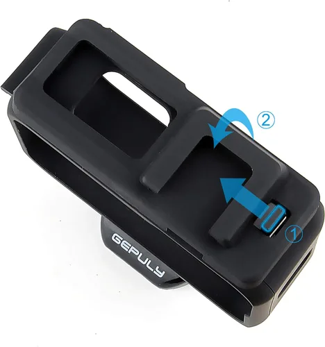 Miniatura 6 de GEPULY Carcasa protectora de montaje en marco para GoPro Hero 9 10 11 12 13 negro, ranura doble incorporada para zapata fría, funda para jaula