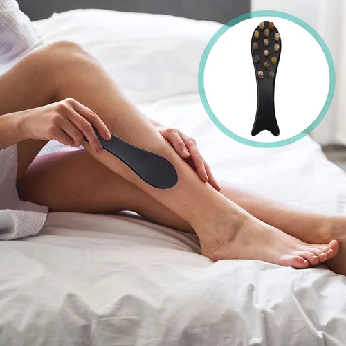 Miniatura 6 de Healeved Masajeador de mano Peine de masaje para cuero cabelludo, cuerno de buey, cabeza de peine de masaje meridiano, peine de masaje raspado, 1