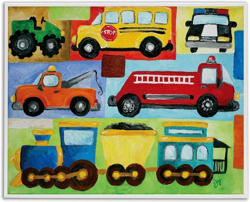 Miniatura 34 de Placa de pared The Kids Room by Stupell Aviones, trenes y automóviles, 16 x 20 pulgadas