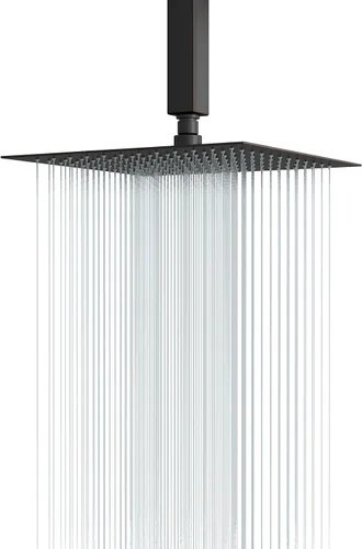 Miniatura 12 de Lordear - Alcachofa de ducha de lluvia de 12 pulgadas, sólida, ultrafina, de acero inoxidable 304, ajustable, cuadrada, de lluvia, cobertura
