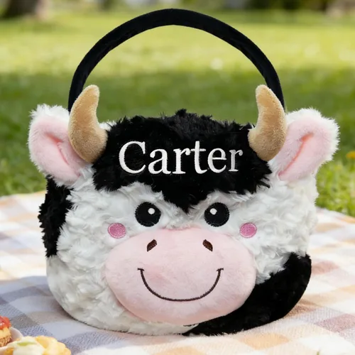 Miniatura 15 de Cesta personalizada para cacería de huevos de Pascua, cesta de unicornio de felpa con nombre impreso (cesta de unicornio con personalización)