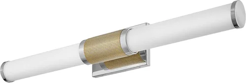 Miniatura 5 de Hinkley 50063BN Zevi - Lámpara LED grande para tocador de baño, barra de baño de ópalo grabado, moderno puño de dos tonos, se monta vertical u