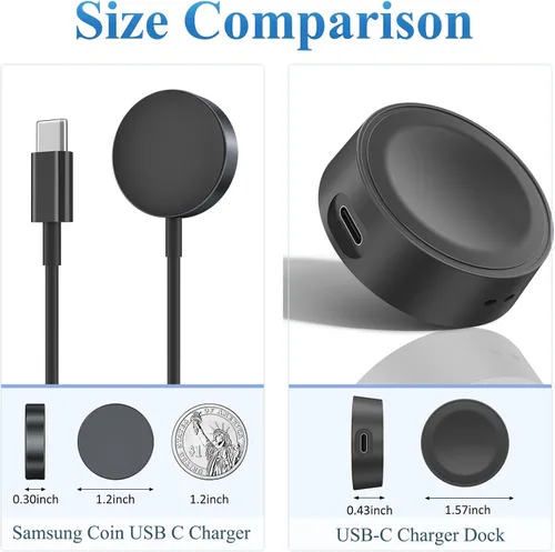 Miniatura 5 de Adaptador de cargador magnético USB-C para Samsung Galaxy Watch, estación de carga inalámbrica portátil mejorada para Galaxy Watch 8/8