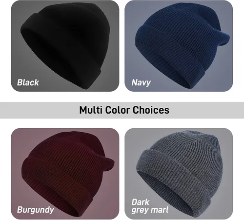 Miniatura 4 de La Paddy Gorro de punto 100 lana merina unisex cálido suave transpirable y acogedor elástico con puños