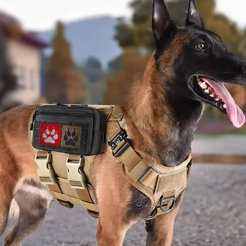 Miniatura 5 de Parche táctico militar de la moral de la pata del perro K9 reflectante naranja para la mochila ropa chaleco