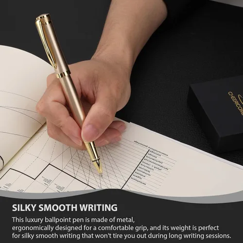 Miniatura 4 de cheericome Bolígrafo de lujo, profesional y ejecutivo, perfecto para escritura suave y sedosa, con caja de regalo, bonito bolígrafo para hombres