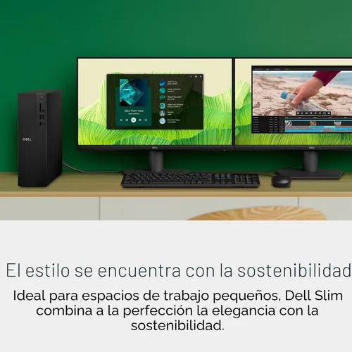 Miniatura 5 de Dell Slim Desktop ECS1250 - Procesador Intel Core Ultra 5-225, gráficos UHD, memoria de 16 GB, SSD M.2 de 512 GB, lector de tarjetas SD 3.0, teclado