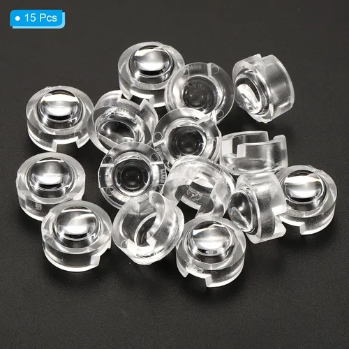 Miniatura 3 de PATIKIL Lente convexa LED de 0.512 in, 15 unidades de 15 grados de ángulo de haz de acrílico lente de condensador convexo óptico para lámparas LED