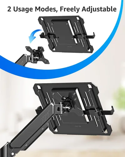 Miniatura 6 de MOUNTUP Soporte para computadora portátil para escritorio, soporte de monitor 2 en 1 con bandeja para laptop con capacidad para 2.2-22 libras