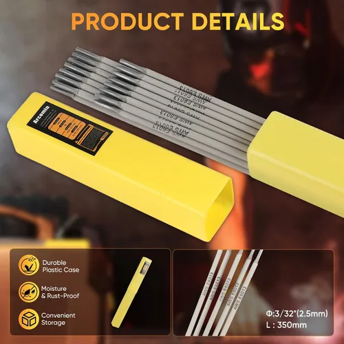 Miniatura 3 de E6013 Varillas de soldadura de 3/32 pulgadas de 2 libras, electrodos de acero al carbono para todas las posiciones, acero al carbono, varillas
