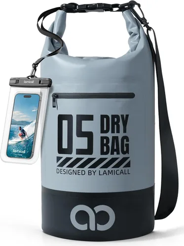 Miniatura 30 de Lamicall Mochila seca impermeable - [Durable y flotante] 5L/10L/20L/30L/40L bolsa grande impermeable con funda impermeable para teléfono para kayak