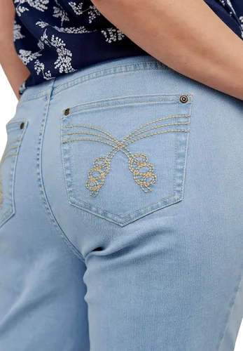 Miniatura 4 de Ellos Jeans de talla grande con 5 bolsillos para mujer