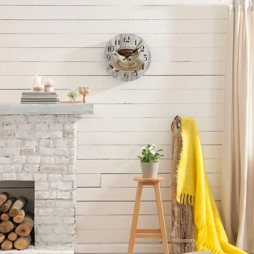 Miniatura 2 de LOKMU Reloj de pared silencioso sin tictac de 10 pulgadas, reloj redondo decorativo para sala de estar, cocina, hogar, baño, dormitorio, oficina