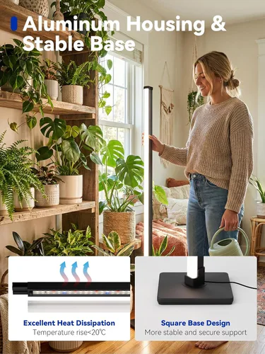 Miniatura 8 de GLOWRIUM Luces de cultivo para plantas de interior, luces de cultivo de plantas verticales de 36W con temporizador automático, luz de cultivo LED