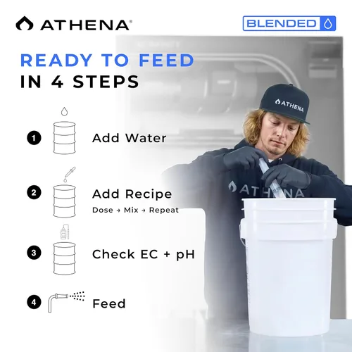 Miniatura 4 de Athena Blended Grow B Fertilizante líquido vegetativo para hidroponía y suelo Alimento vegetal para crecimiento en etapa vegetal NPK 1-3-5 1